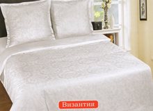Комплект постельного белья Поплин жаккард с компаньоном Византия бел